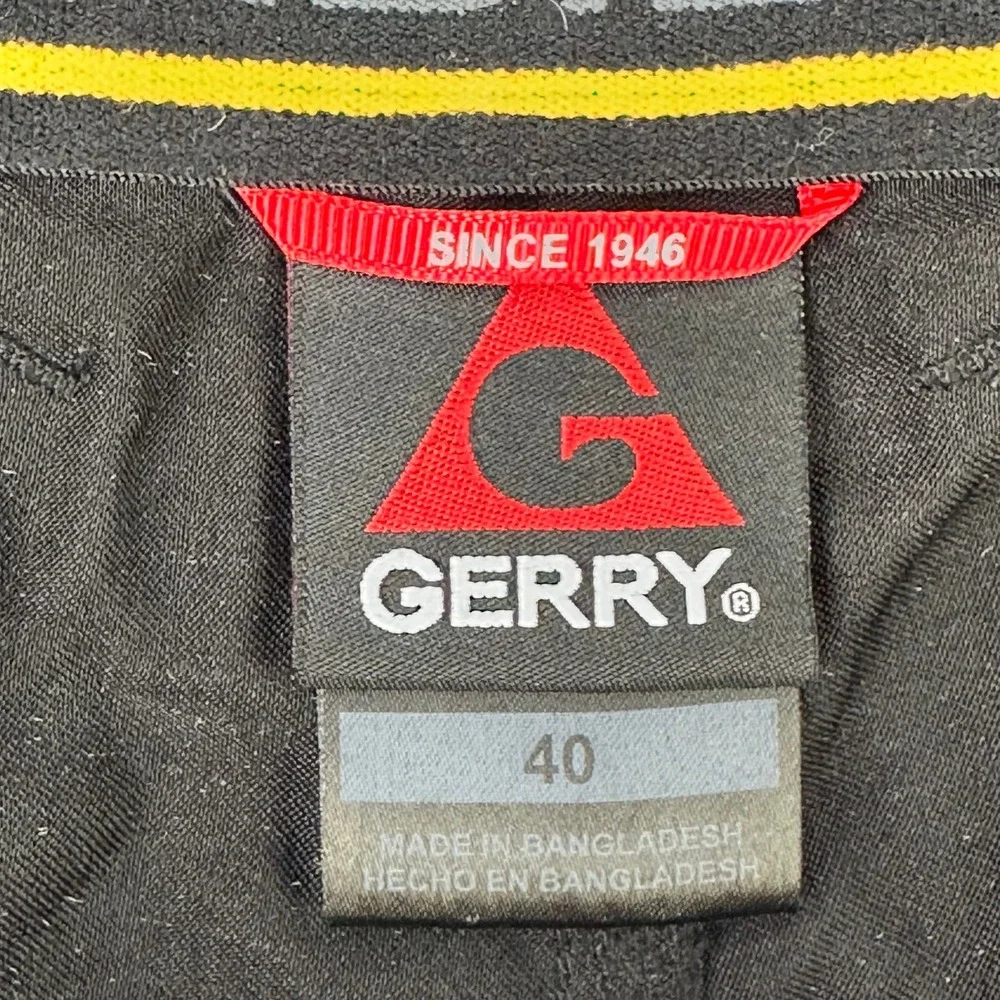 Gerry Shorts Mens 40 Black Outdoor Hiking Nylon Spandex Stretch‎ Flat Front